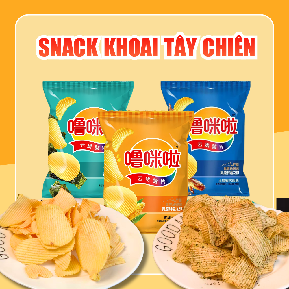 Combo 3 bịch Snack Khoai Tây Chiên Lumi La Đặc Sản Vân Nam